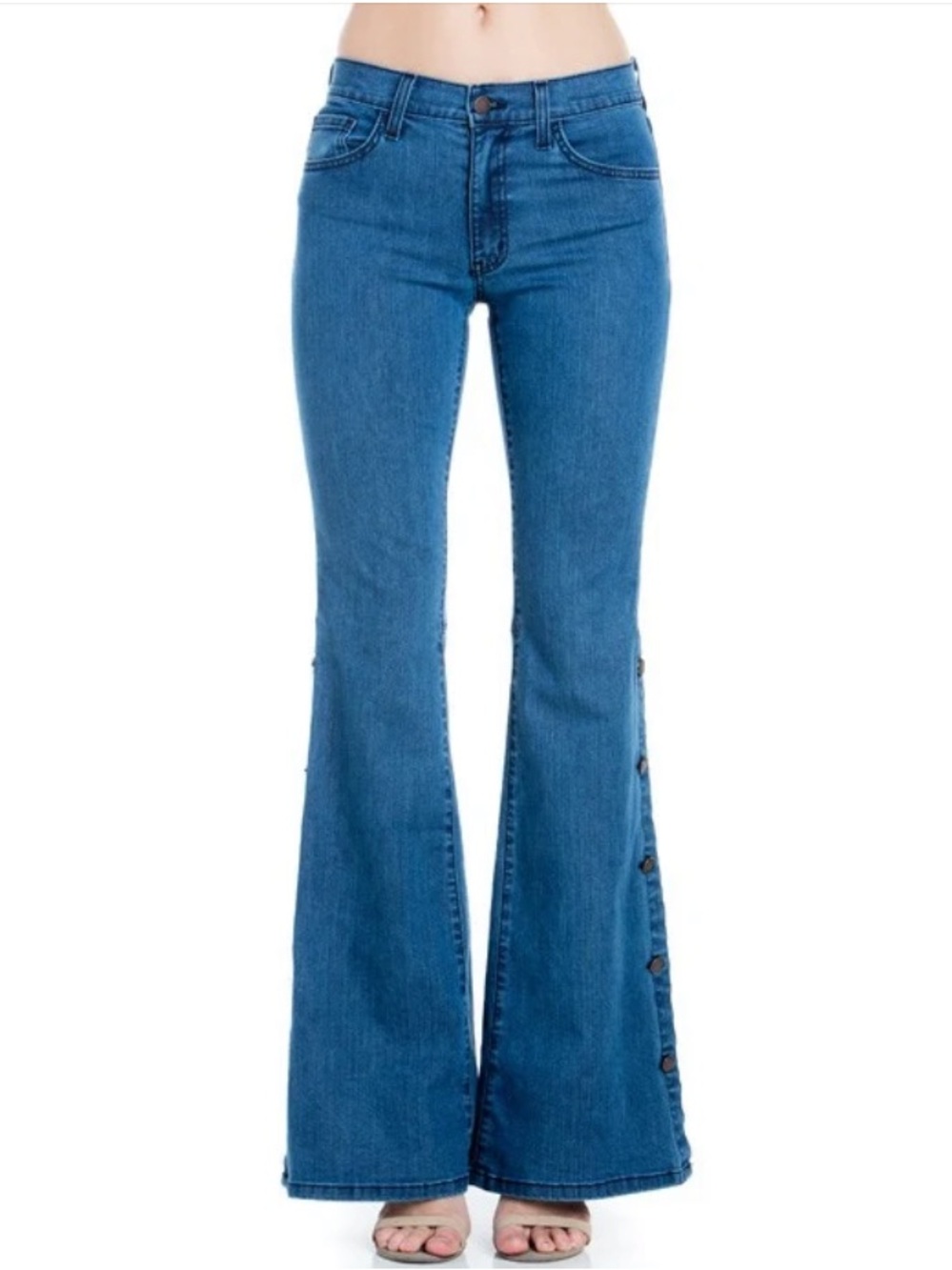 02 Denim of Hollywood Flare Button Jeans Size 25